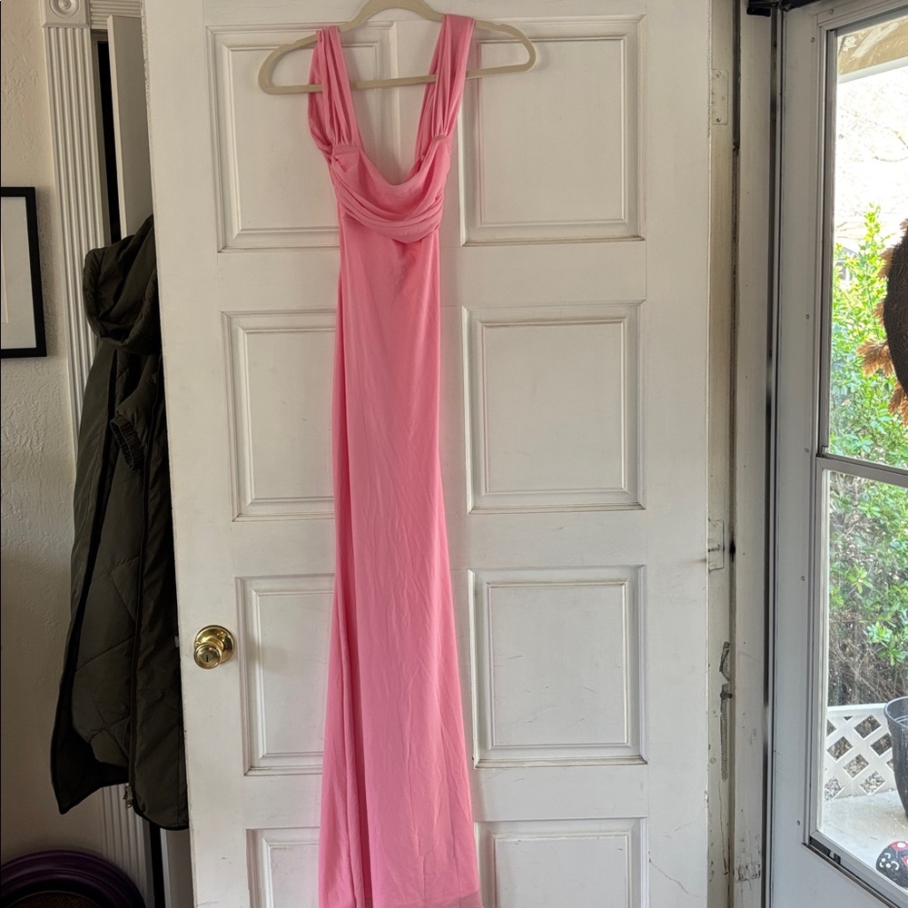 Sleeveless Pink Maxi Dress